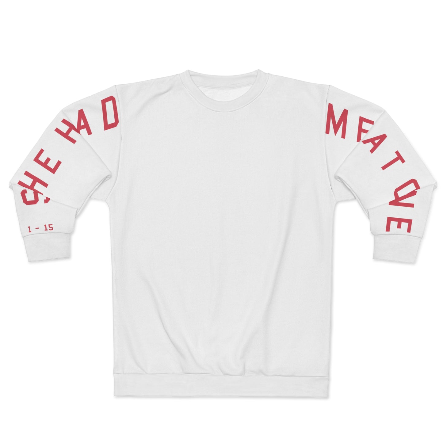 (US) Oversized Hard Reset Fleece Crewneck-White & Light Red