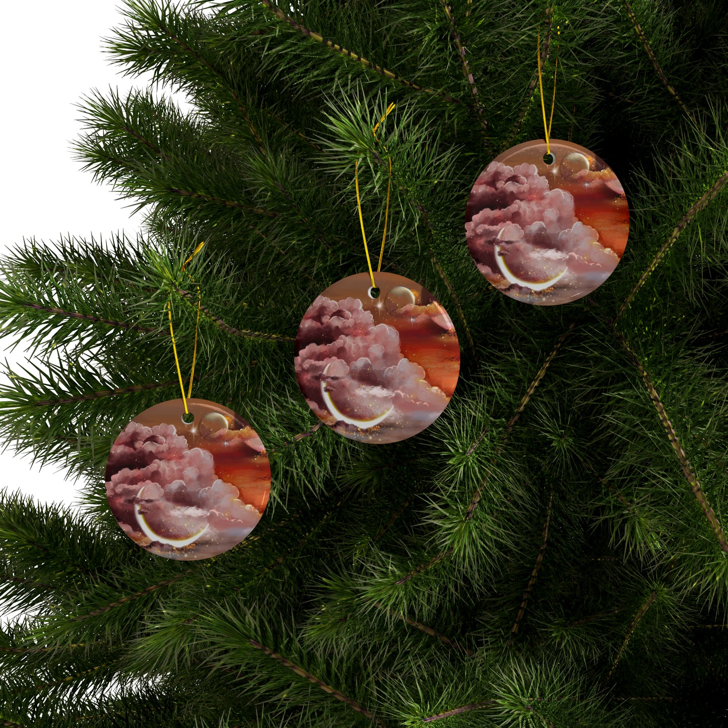 Never Ornament #2-Two Moons