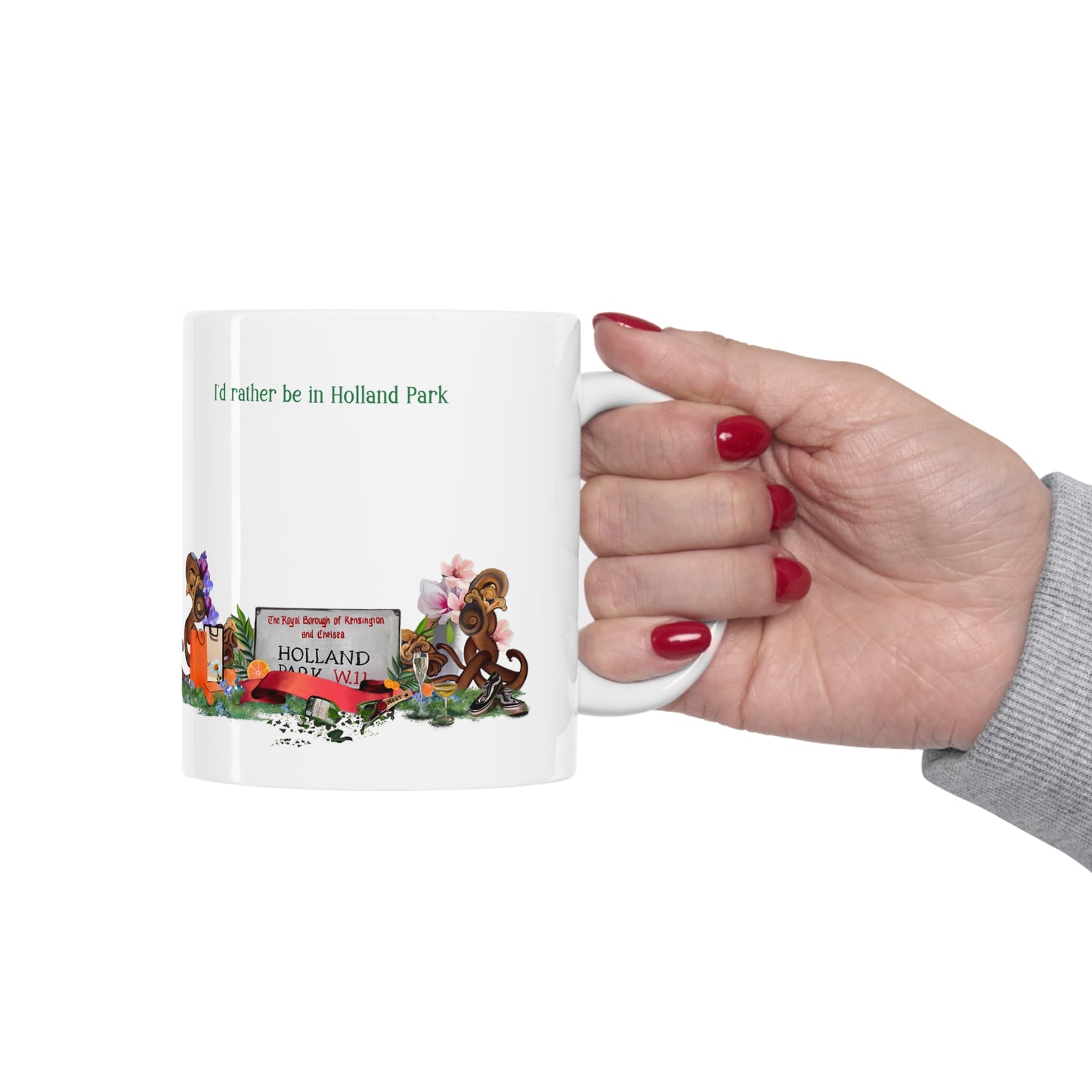 Holland Park Mug with Painted Design