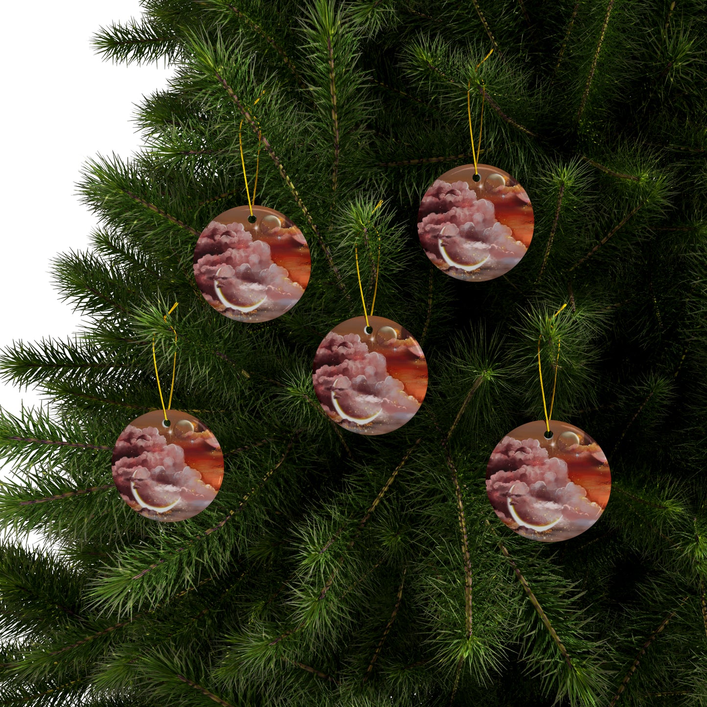 Never Ornament #2-Two Moons