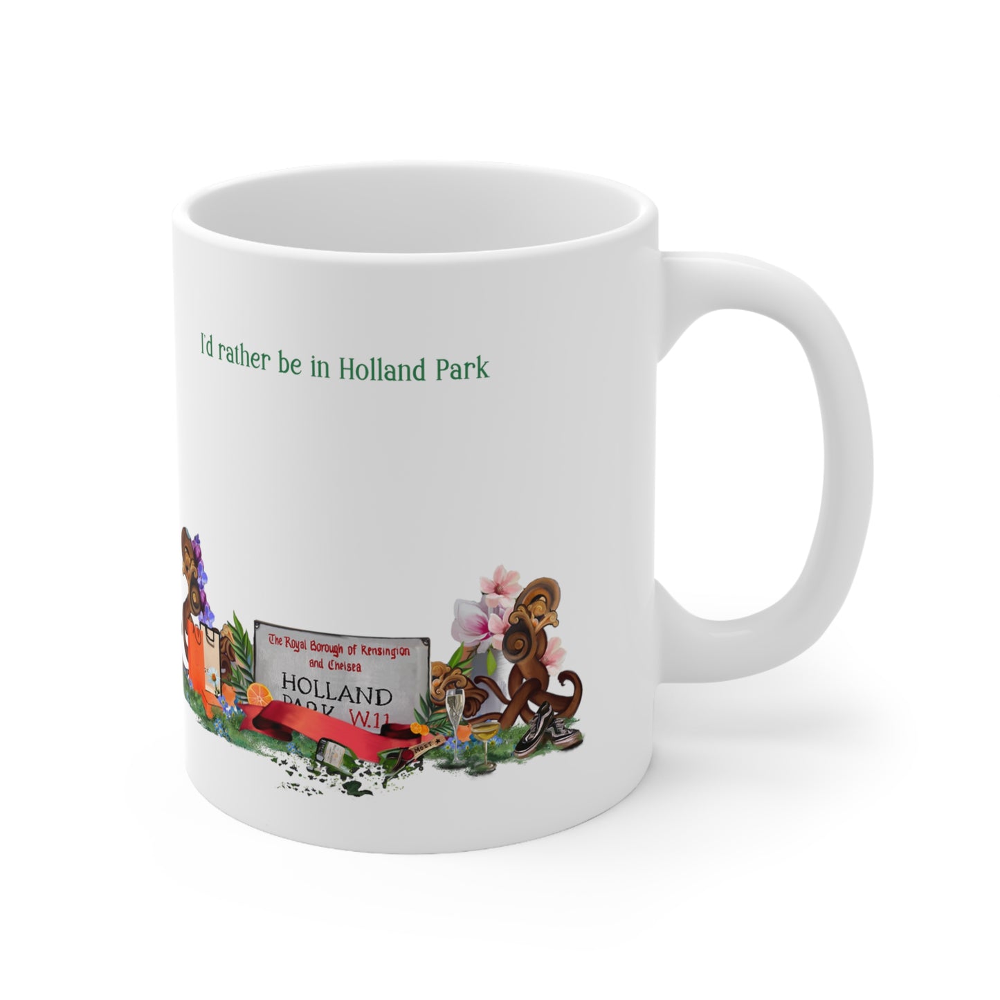 Holland Park Mug with Painted Design
